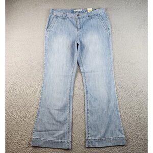 Tommy Jeans Womens 14 Y2K Curvy Trouser Flare Flap Pockets Cotton Denim (36x30)